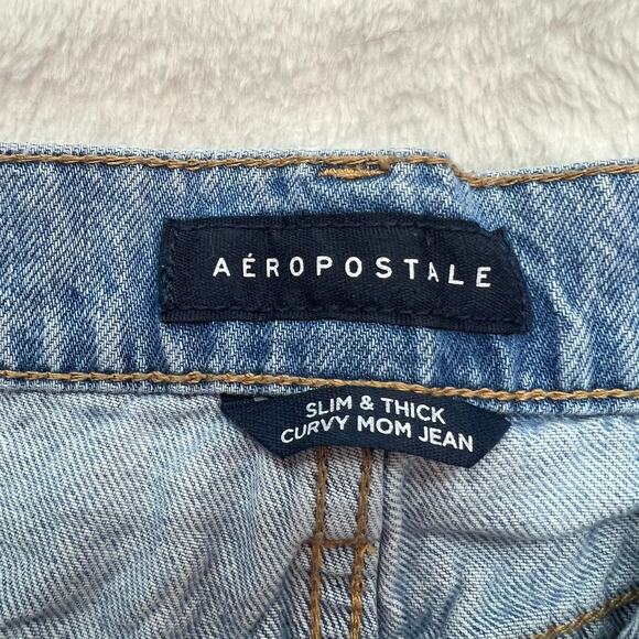 Aeropostale Women's Slim & Thick Curvy Mom Jean Size 0 Distressed‎ Grunge Boho - Picture 3 of 10
